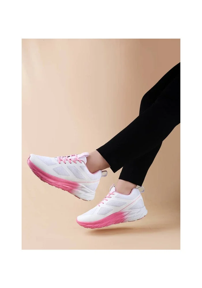 Bacca Bucci White Pink Sprint Mystique High-Performance Athletic Sneakers for Women | Best Price UAE